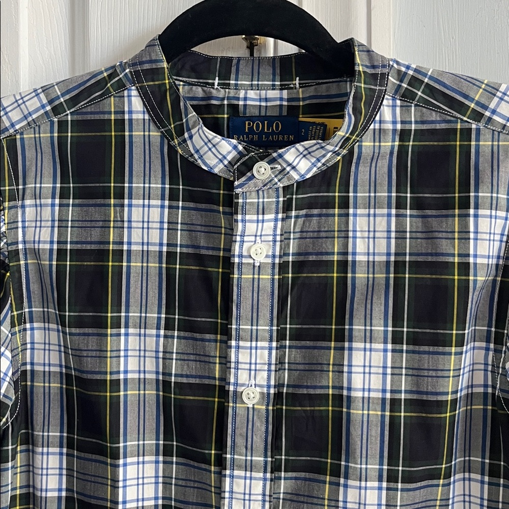 Polo Ralph Lauren Women Multi Color Cotton Blouson-Sleeve Shirt, Size 2 NWT - Picture 7 of 10